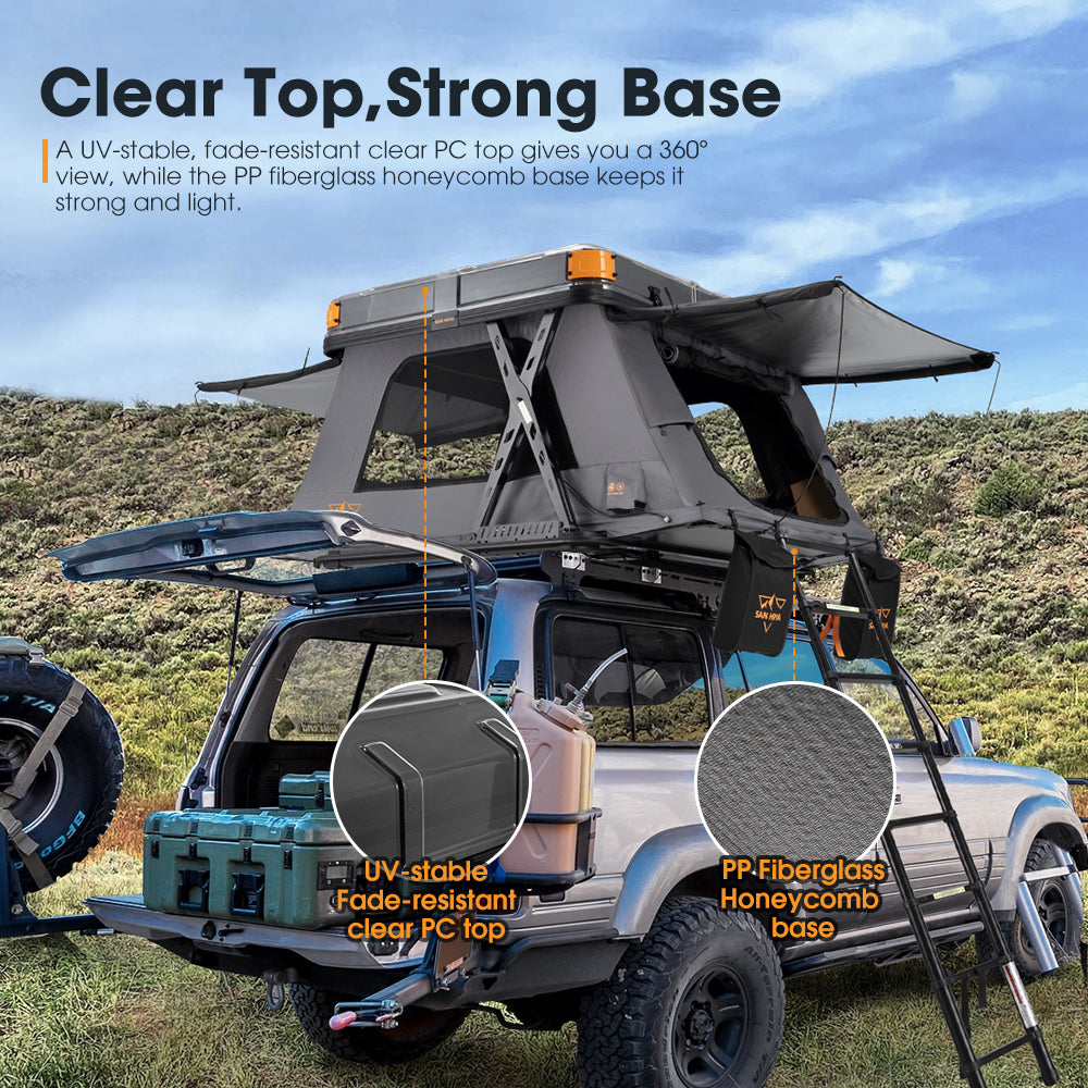 San Hima Kosci E-rise Electric Rooftop Tent Hardshell Automatic Outdoor Camping - Sunyee