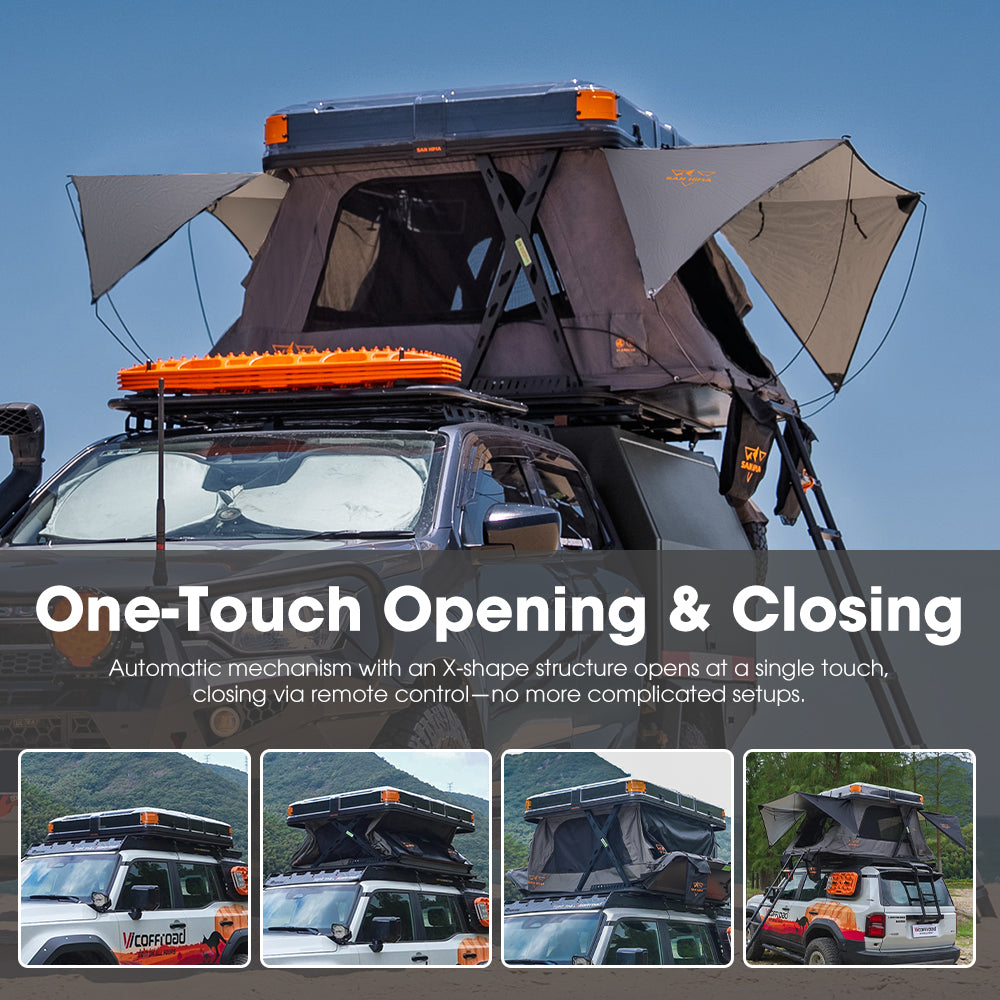 San Hima Kosci E-rise Electric Rooftop Tent Hardshell Automatic Outdoor Camping - Sunyee