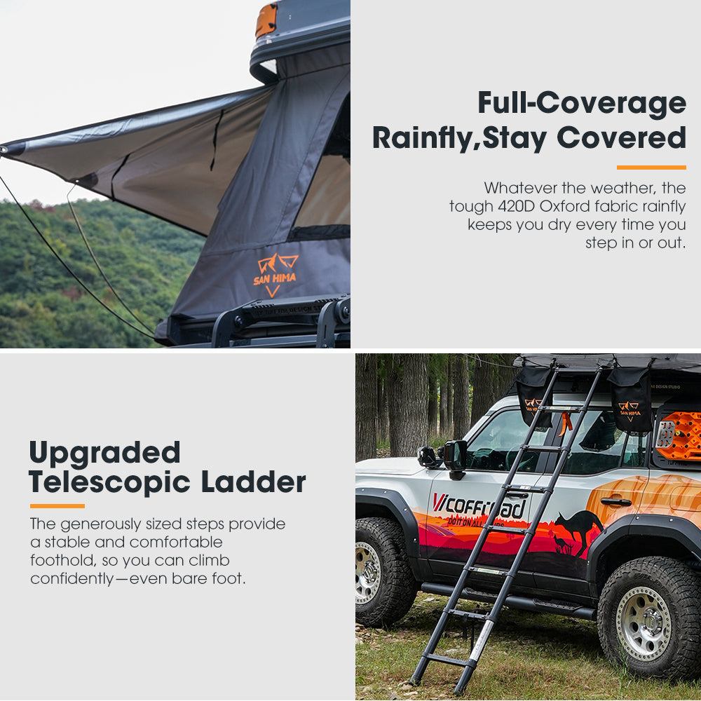 San Hima Kosci E-rise Electric Rooftop Tent Hardshell Automatic Outdoor Camping - Sunyee