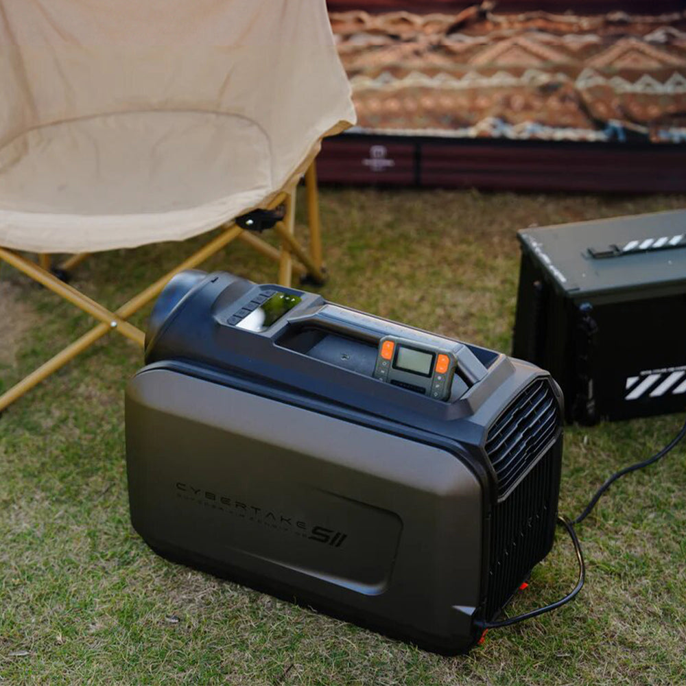 San Hima Kalbarri Lite Gen 2 Rooftop Tent Grey + Rack + Cybertake Air Conditioner S2 Pro