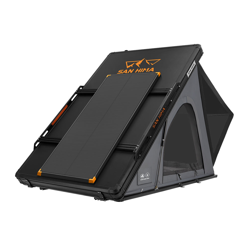 San Hima Kalbarri Lite Gen 2 Rooftop Tent Grey+Ladder & Rack+120W Solar Panel - Sunyee