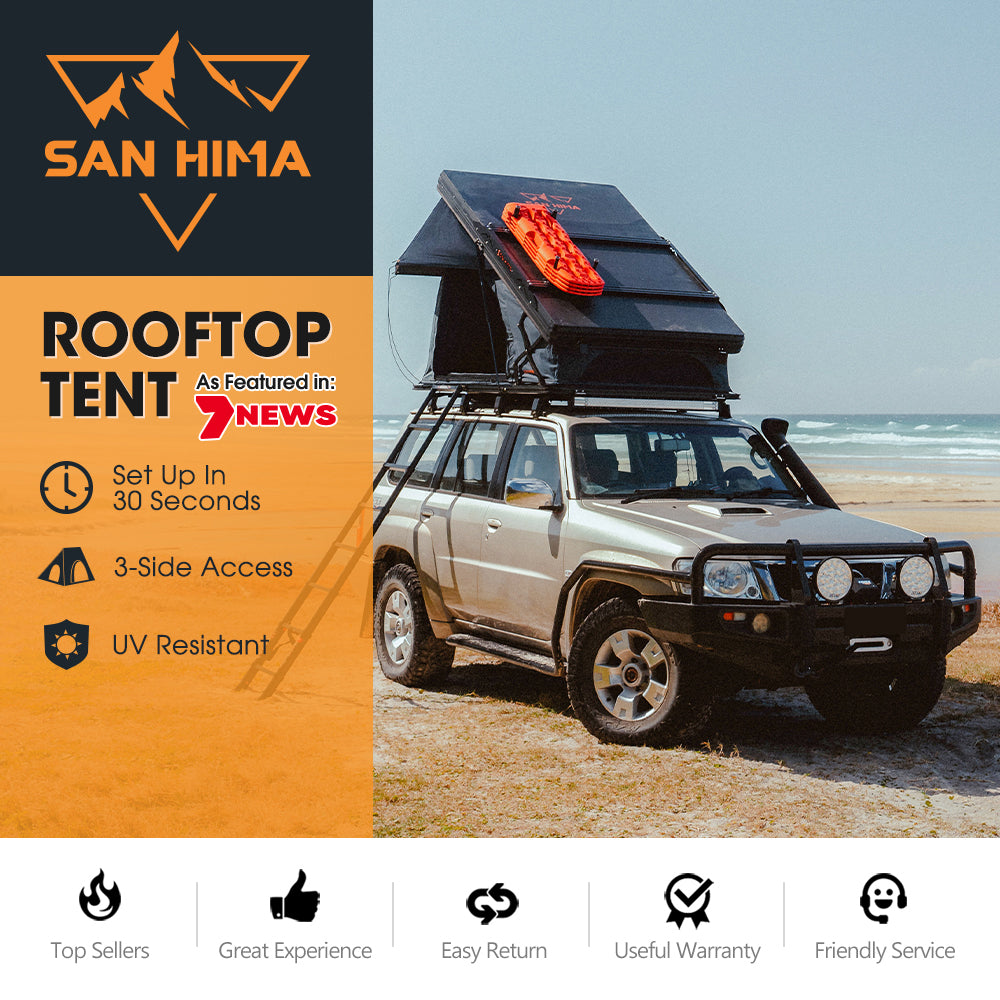 San Hima Kalbarri X Rooftop Tent Hardshell With Ladder Camping 4x4 4WD - Sunyee
