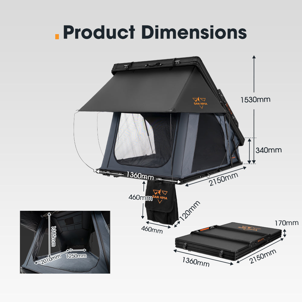 San Hima Kalbarri X Rooftop Tent Hardshell With Ladder Camping 4x4 4WD - Sunyee