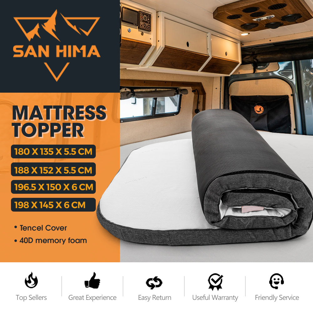 San Hima Caravan Mattress Topper Queen Size Double Size Mat RV Bed - Sunyee