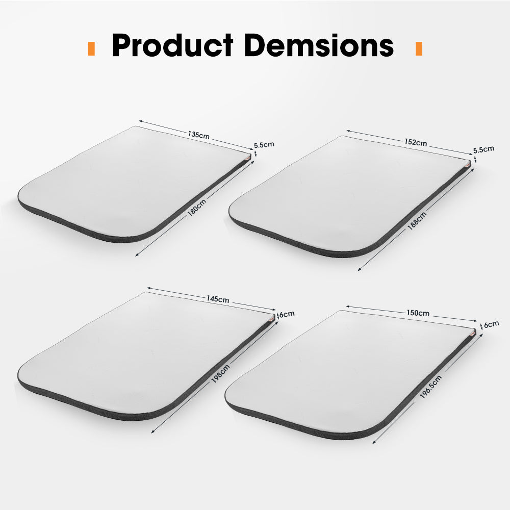 San Hima Caravan Mattress Topper Queen Size Double Size Mat RV Bed - Sunyee