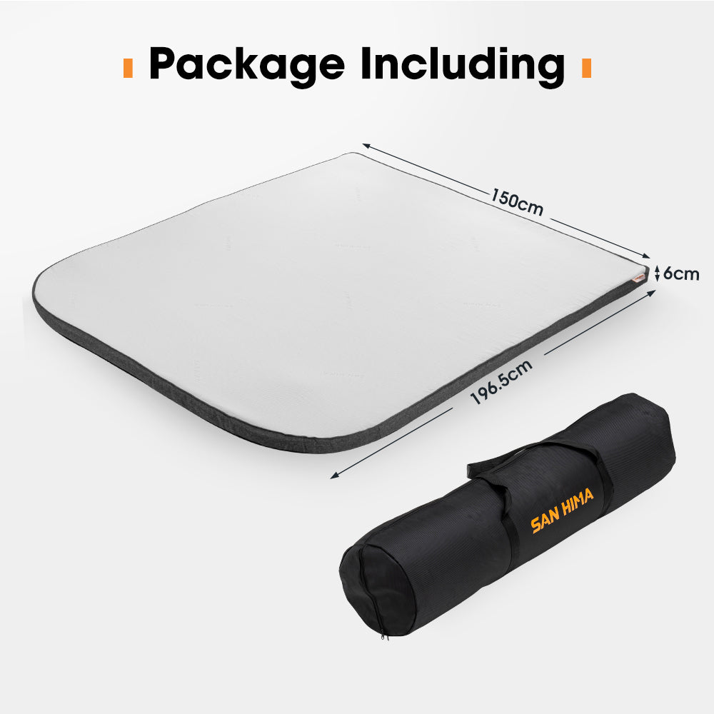 San Hima Caravan Mattress Topper Queen Long Size Mat 196.5cm x 150cm RV Bed - Sunyee