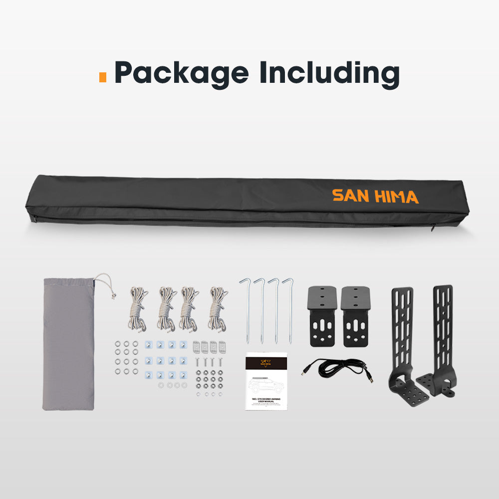 San Hima 180 Degree Free-Standing Awning With "L" Bracket 600D Double-Ripstop - Sunyee