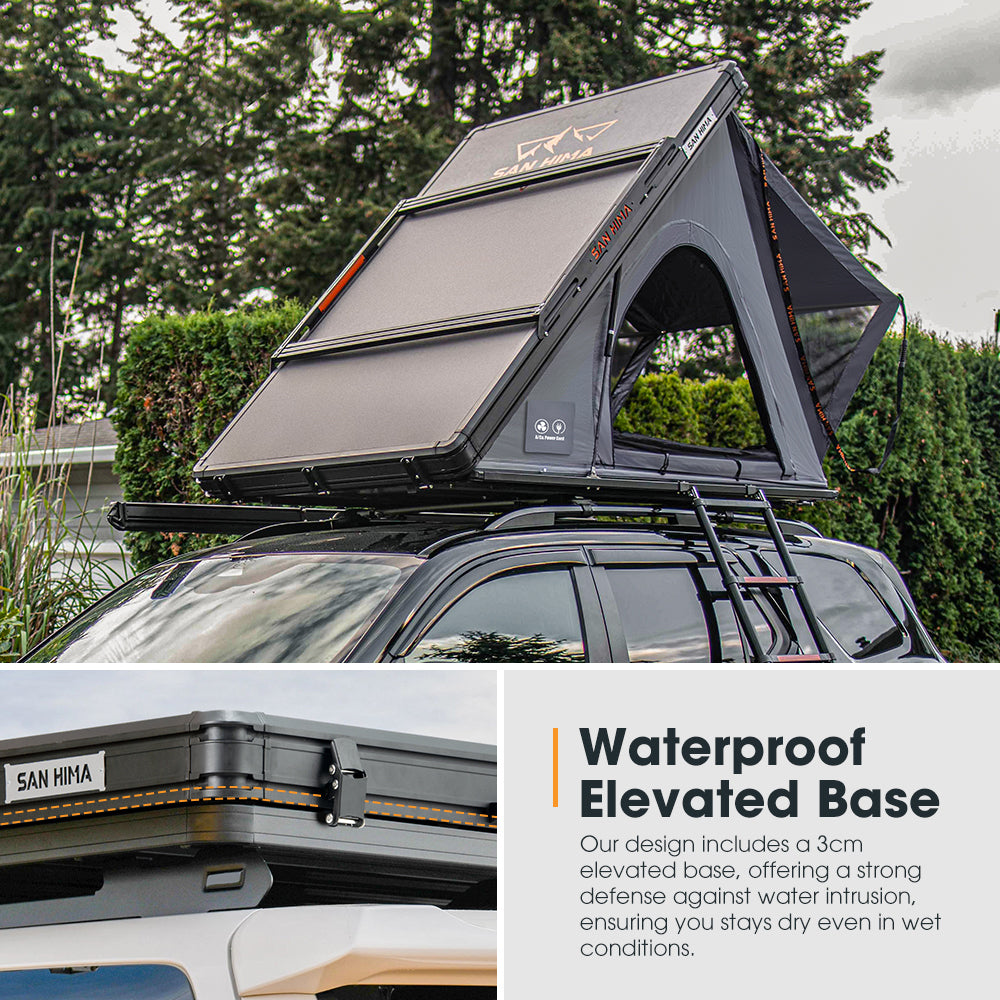 San Hima 180° Free-Standing Awning + Kalbarri Lite Gen 2 Rooftop Tent +Roof Rack