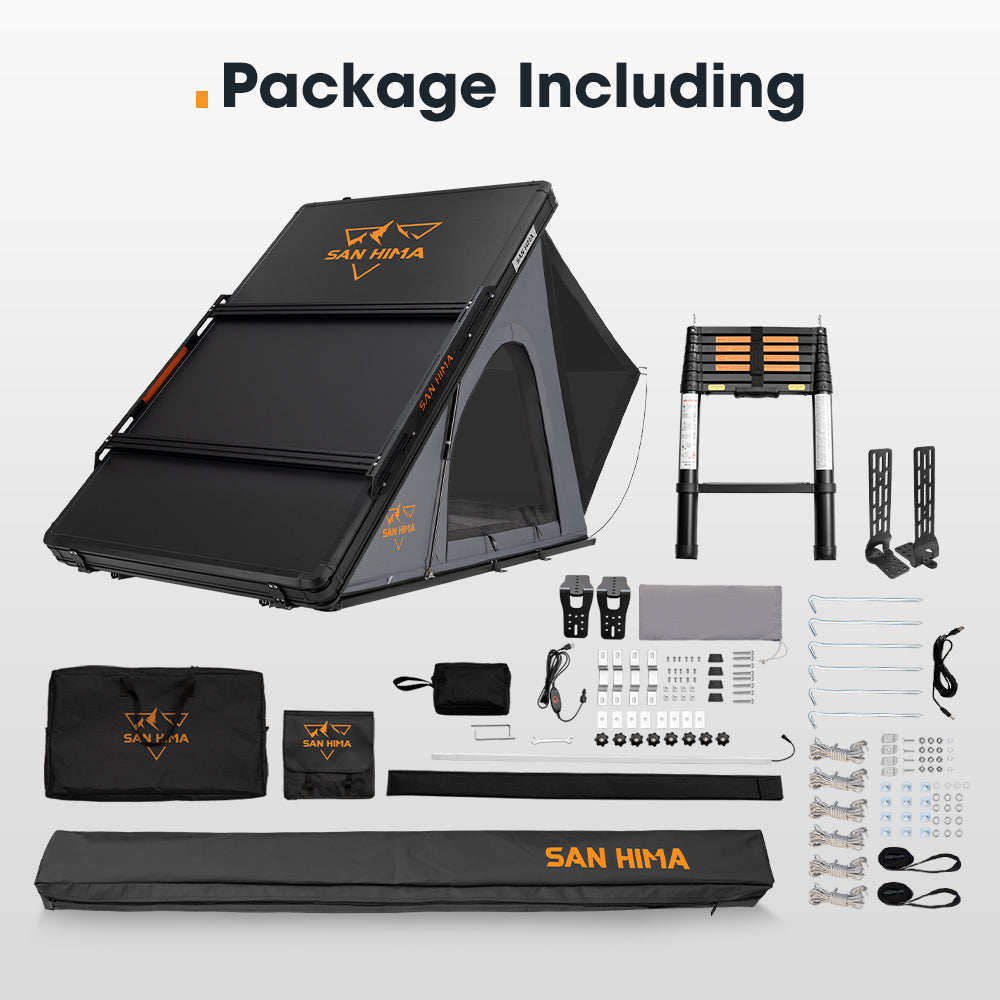 San Hima 270° Free-Standing Awning With "L" Bracket + Rooftop Tent + Roof Rack - Sunyee