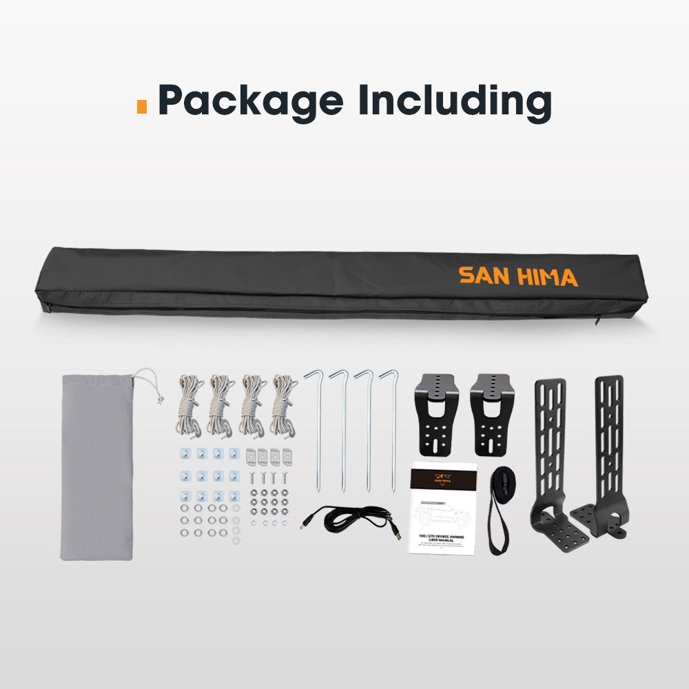 San Hima 270 Degree Free-Standing Awning 600D Double-Ripstop Oxford UPF50+ 4X4 - Sunyee