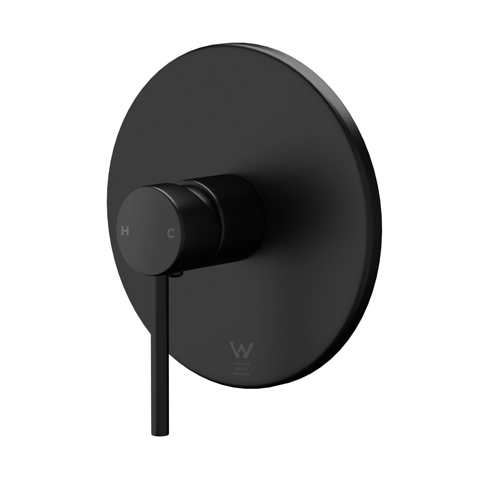 Welba Shower Mixer Tap Bathroom Wall Tapware Brass Tapware Round Black - Sunyee