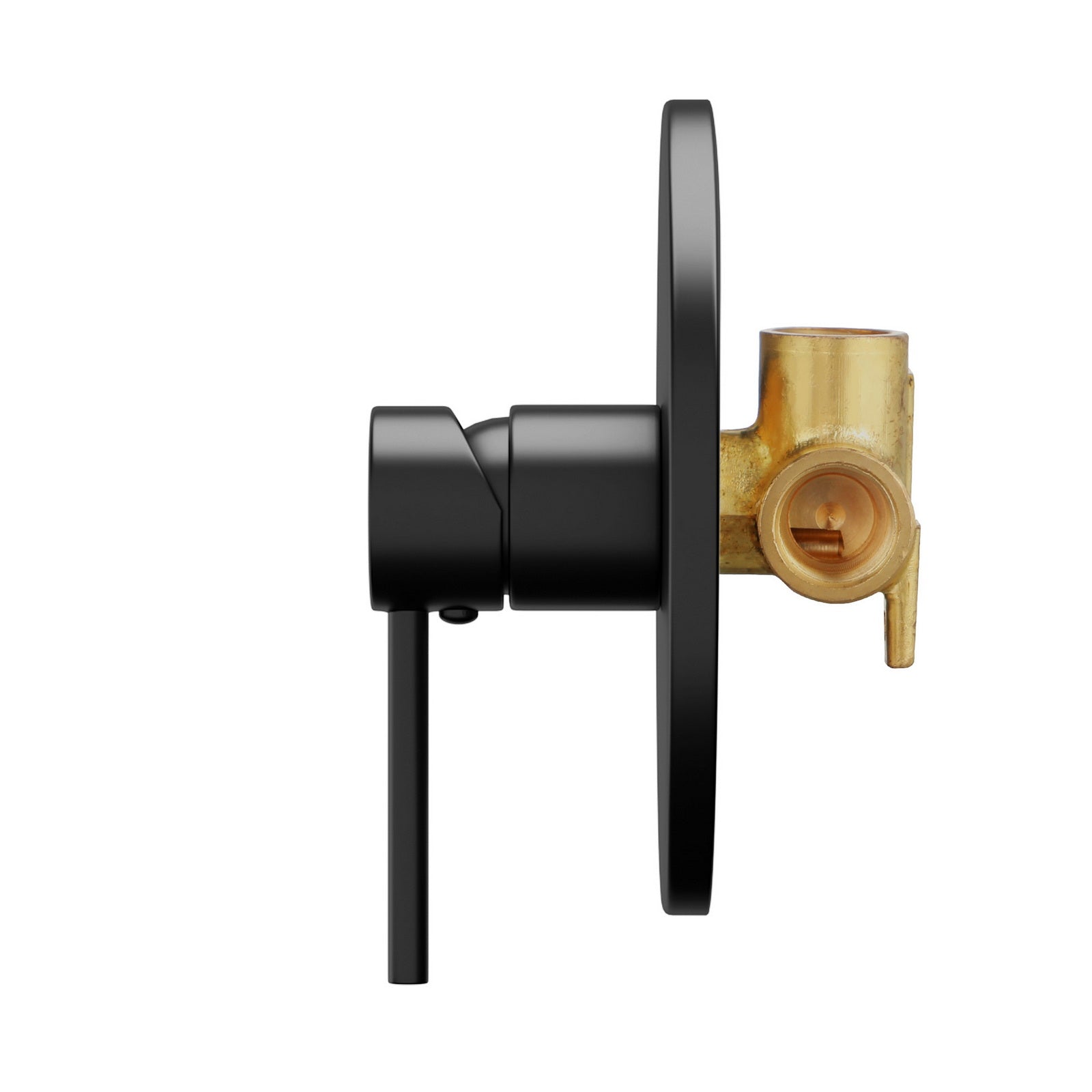 Welba Shower Mixer Tap Bathroom Wall Tapware Brass Tapware Round Black - Sunyee