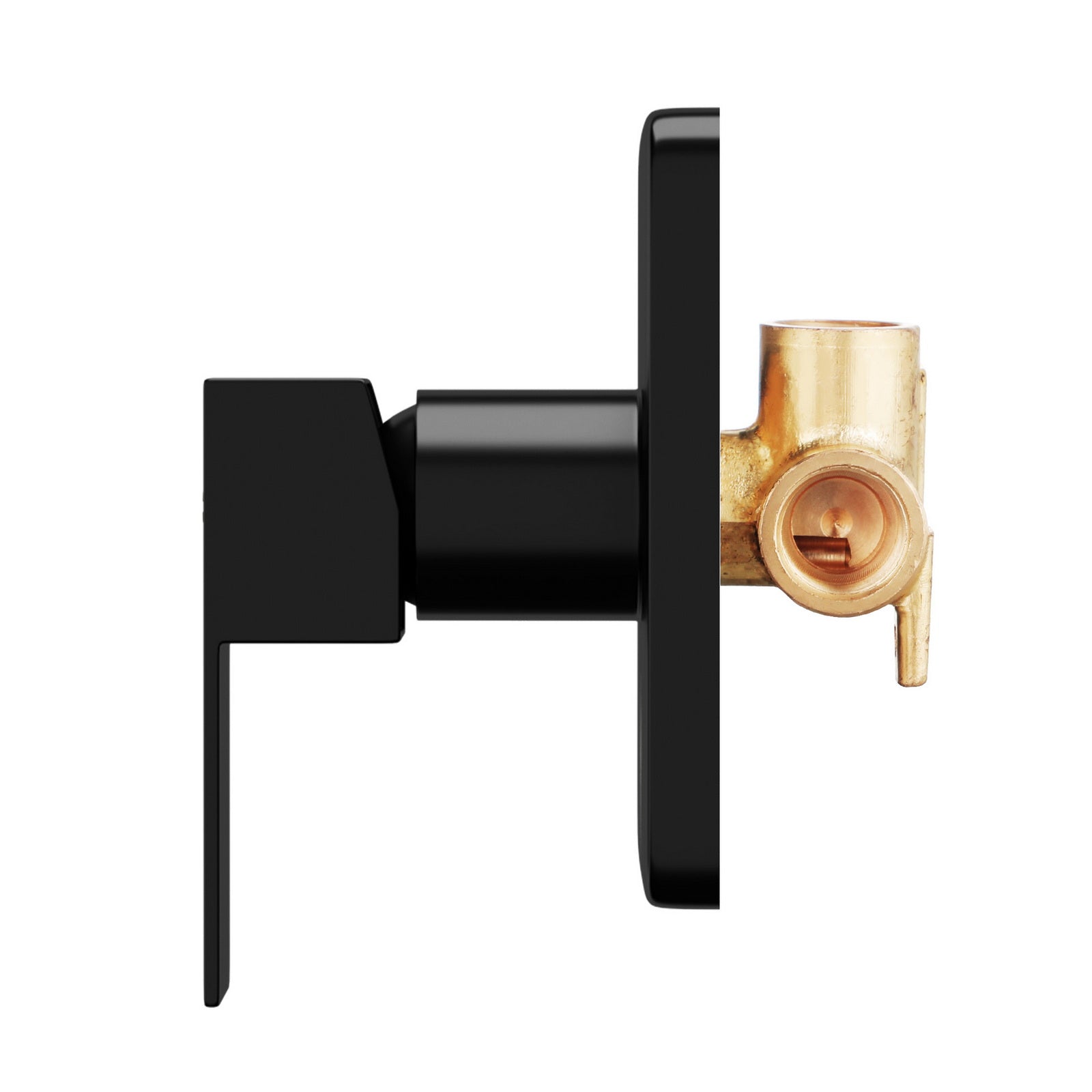 Welba Shower Mixer Tap Bathroom Wall Tapware Brass Tapware Square Black - Sunyee