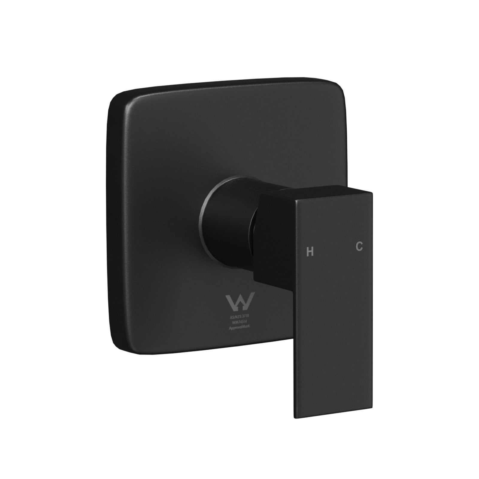 Welba Shower Mixer Tap Bathroom Wall Tapware Brass Tapware Square Black - Sunyee