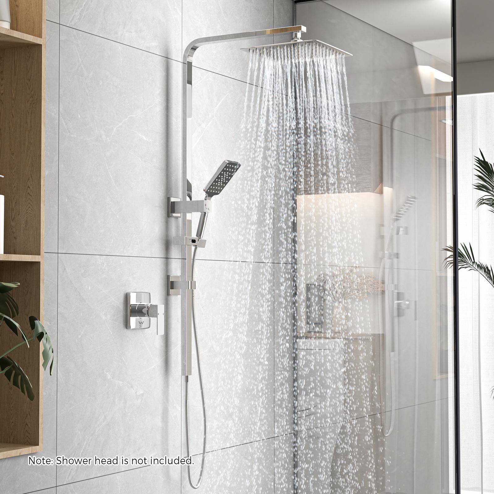 Welba Shower Mixer Tap Bathroom Wall Tapware Brass Tapware Square Chrome