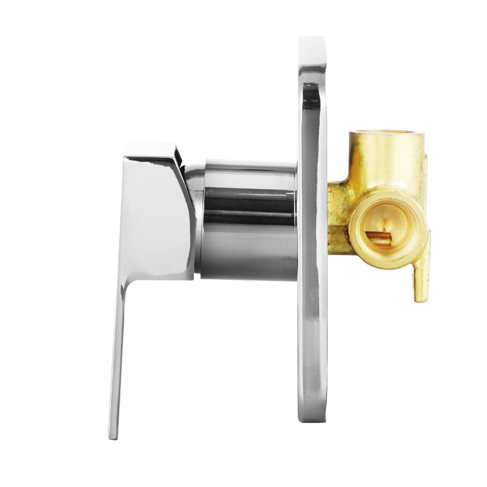 Welba Shower Mixer Tap Bathroom Wall Tapware Brass Tapware Square Chrome