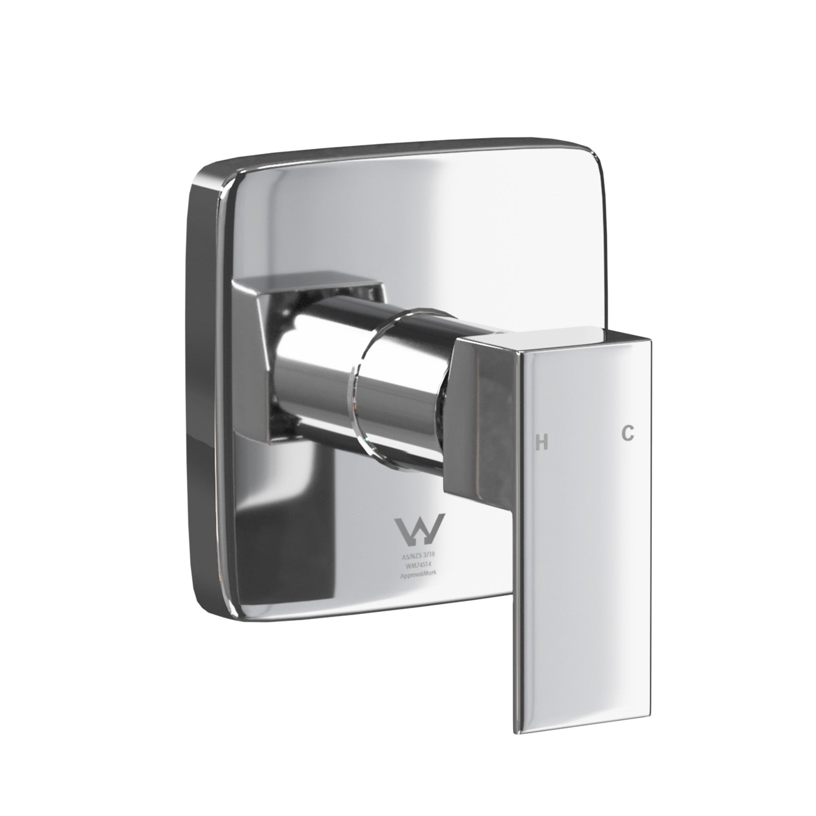 Welba Shower Mixer Tap Bathroom Wall Tapware Brass Tapware Square Chrome - Sunyee