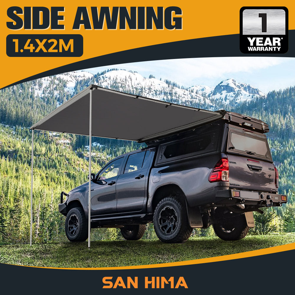 San Hima Car Side Awning Pull-out Telescoping Poles Waterproof Car Shade - Sunyee