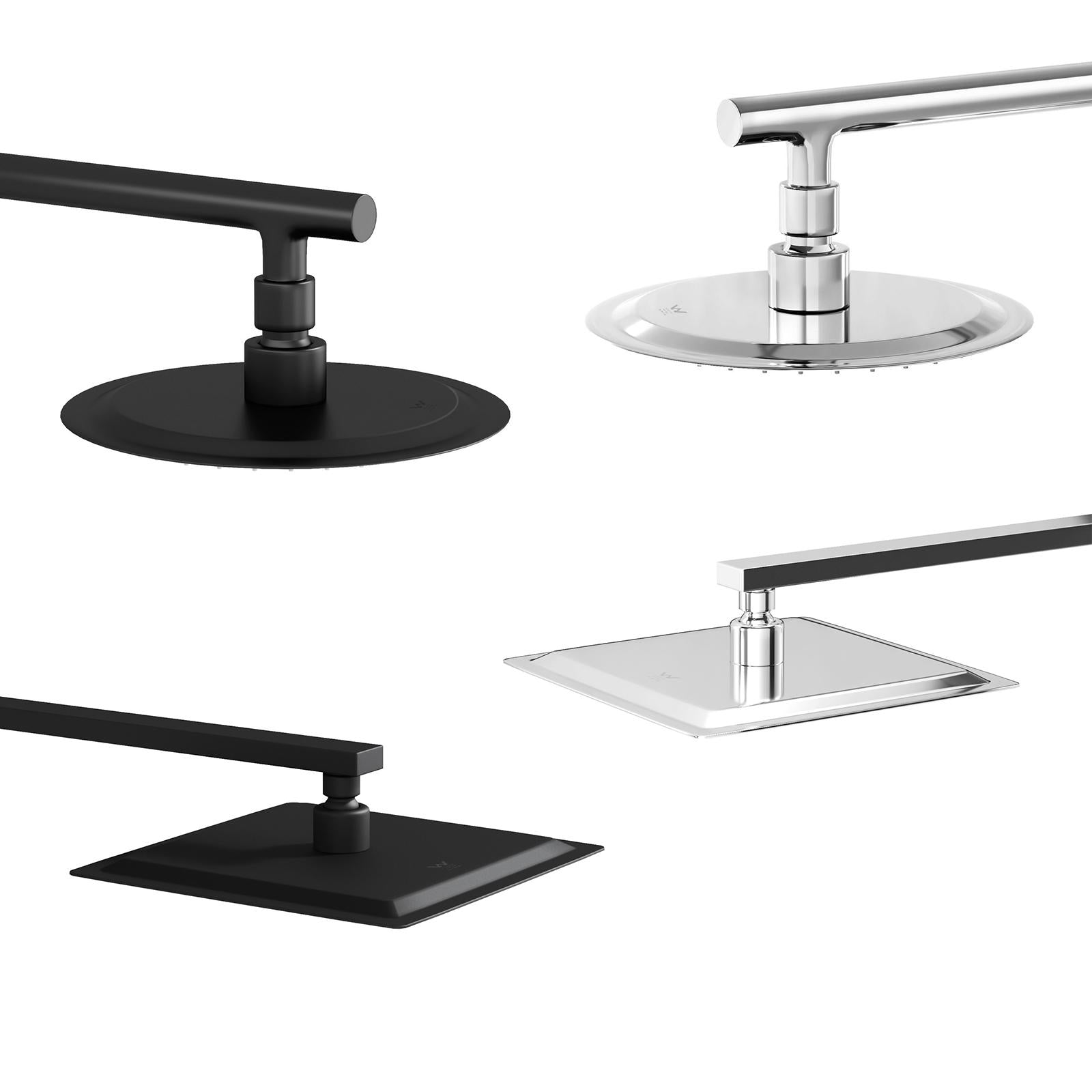 Welba 250mm Shower Head Set Square Round Handheld Shower Mixer Tap Combo WELS
