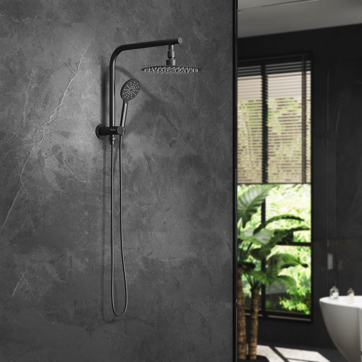 Welba 250mm Shower Head Set Square Round Handheld Shower Mixer Tap Combo WELS