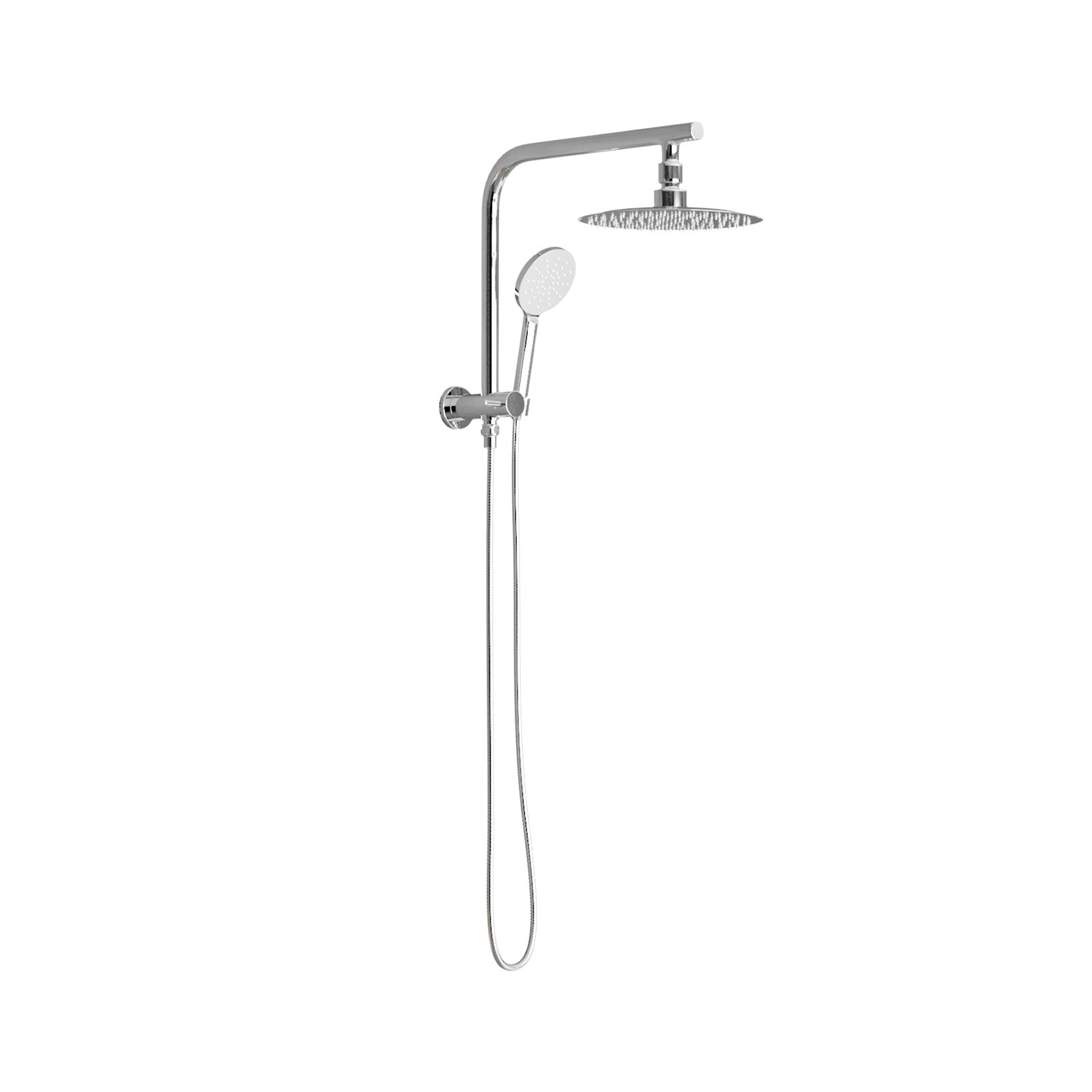 Welba 10" Rain Shower Head Set Round 3-Mode Handheld Shower Gooseneck Chrome - Sunyee