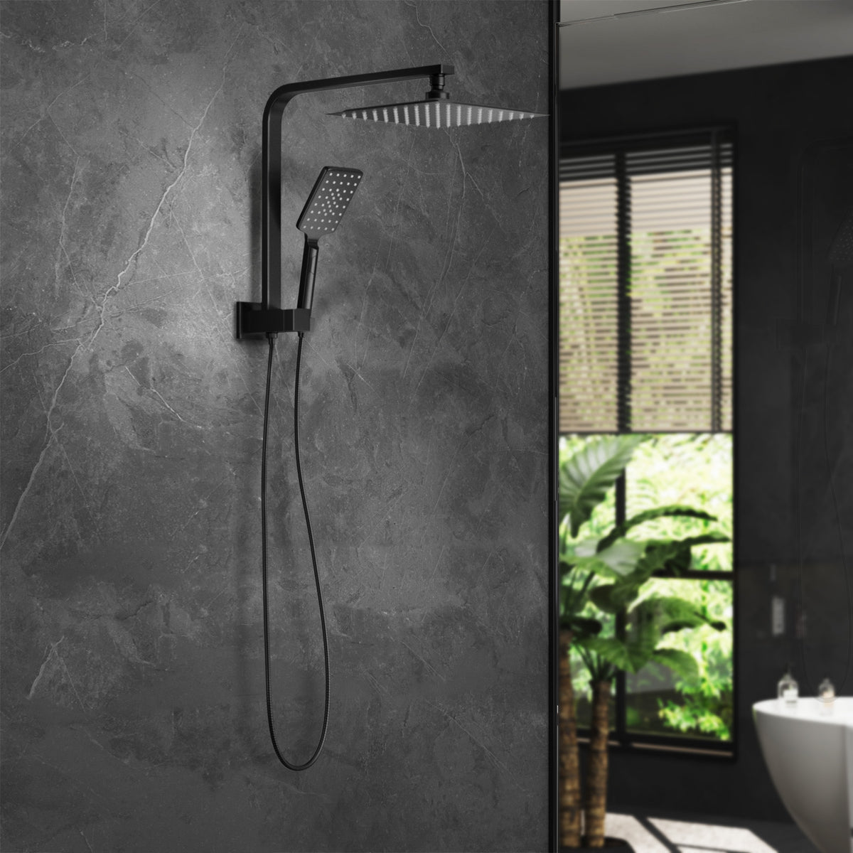 Welba 250mm Shower Head Set Square Round Handheld Shower Mixer Tap Combo WELS