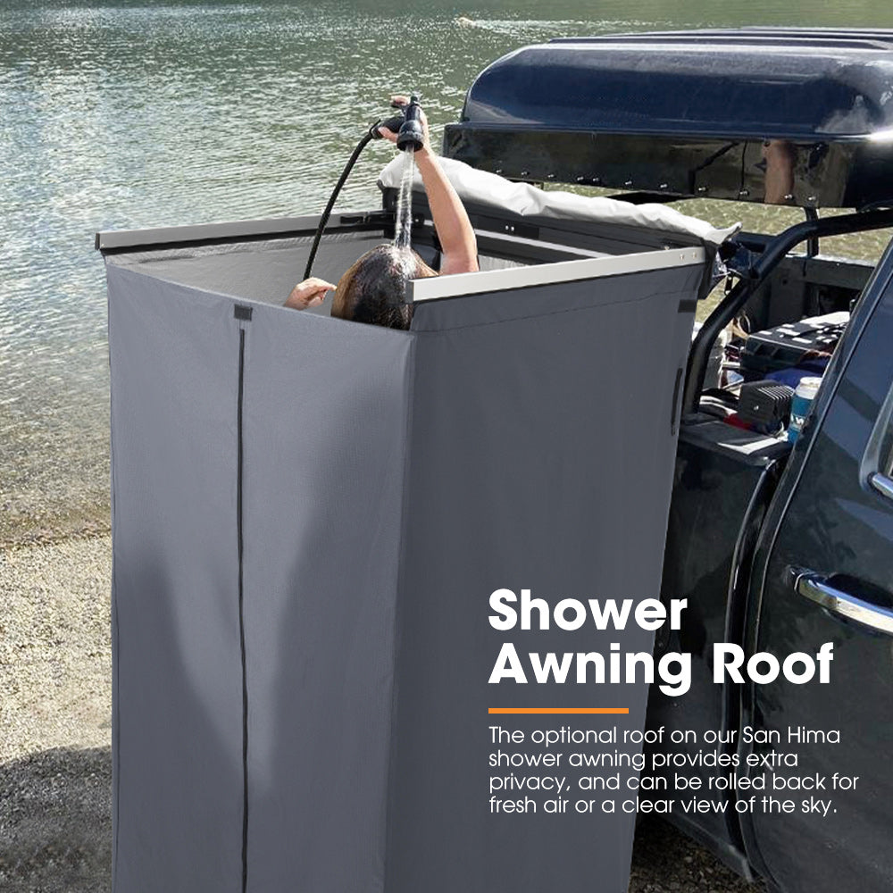 San Hima Shower Awning Instant Tent +Gas Hot Water Heater Black+Shower Tent Base - Sunyee