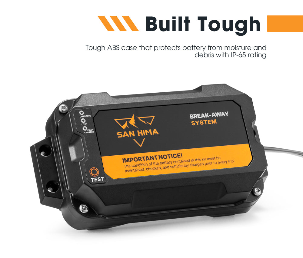 San Hima 12V Break Away System with Battery & Switch Trailer Electric Breakaway - Sunyee