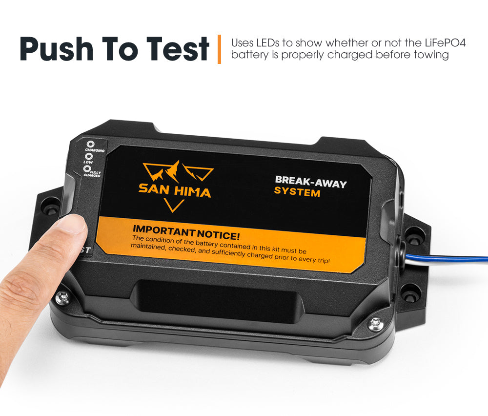 San Hima 12V Break Away System with Battery & Switch Trailer Electric Breakaway - Sunyee