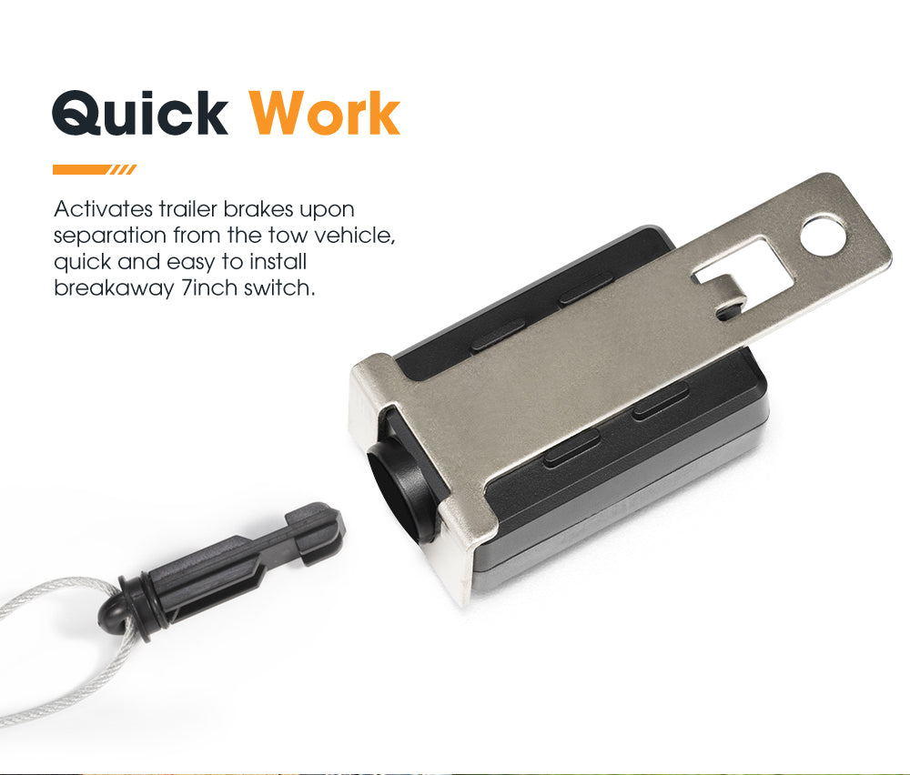 San Hima 12V Break Away System with Battery & Switch Trailer Electric Breakaway - Sunyee