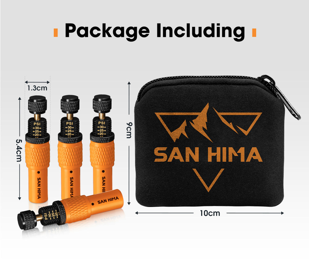San Hima Tyre Deflators x4 Air Deflator 10~30 PSI Tire Valve Core Tool Portable - Sunyee