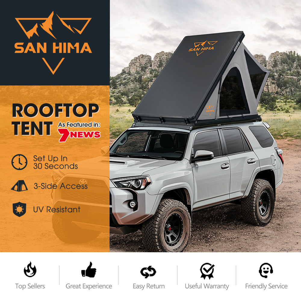 San Hima Kalbarri Lite Roof Top Tent Hardshell With Ladder Waterproof Camping - Sunyee