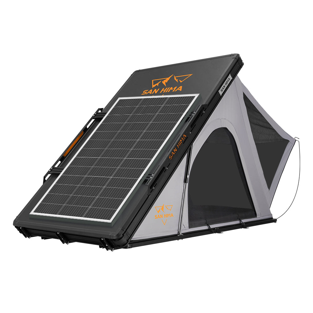 San Hima Kalbarri Roof Top Tent Hardshell With Roof Rack + 200W Solar Panel - Sunyee