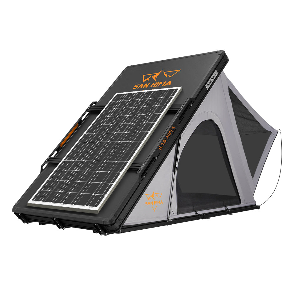 San Hima Kalbarri Roof Top Tent Hardshell With Roof Rack + 250W Solar Panel - Sunyee