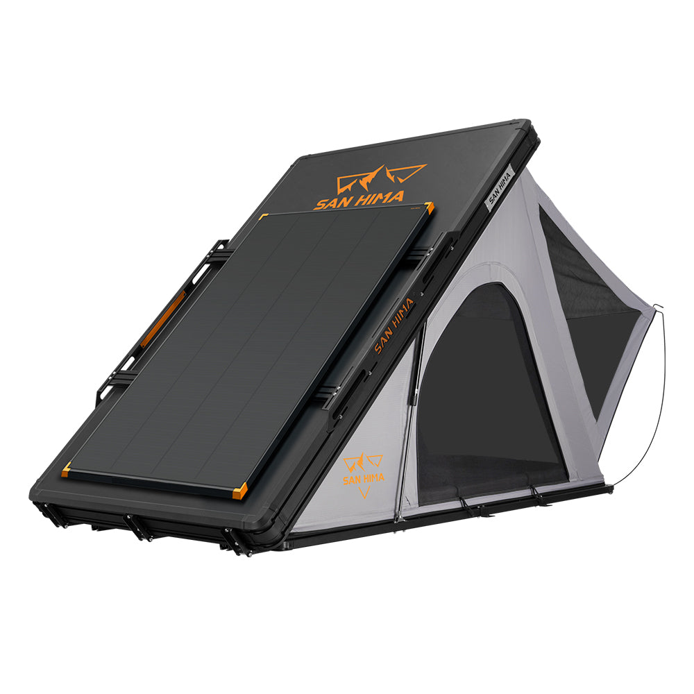 San Hima Kalbarri Roof Top Tent Hardshell With Roof Rack + 200W Solar Panel - Sunyee