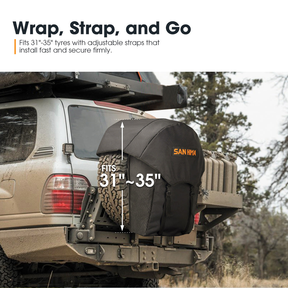 San Hima Spare Wheel Bag 70L Rubbish Bin & Accessory Storage Tote Snatch Rear - Sunyee