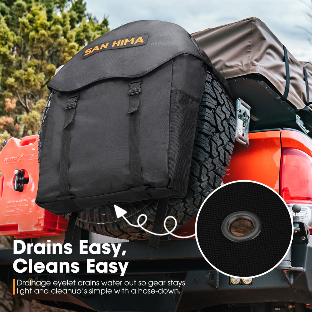 San Hima Spare Wheel Bag 70L Rubbish Bin & Accessory Storage Tote Snatch Rear - Sunyee