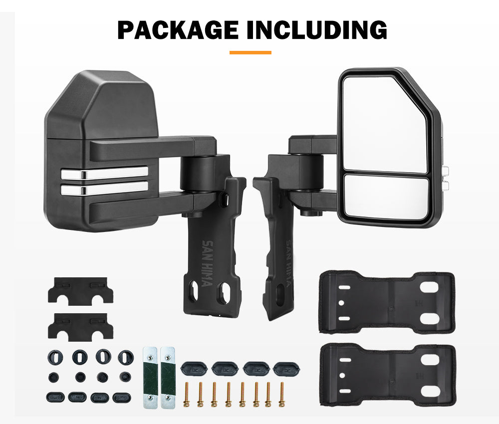 San Hima Extendable Towing Mirrors Gen2 for Toyota LandCruiser 70 75 76 78 79 Series