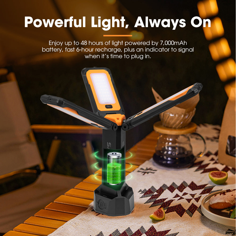 San Hima LED Tripod Light Portable Lithium Telescopic Lamp Camping Rechargeable - Sunyee
