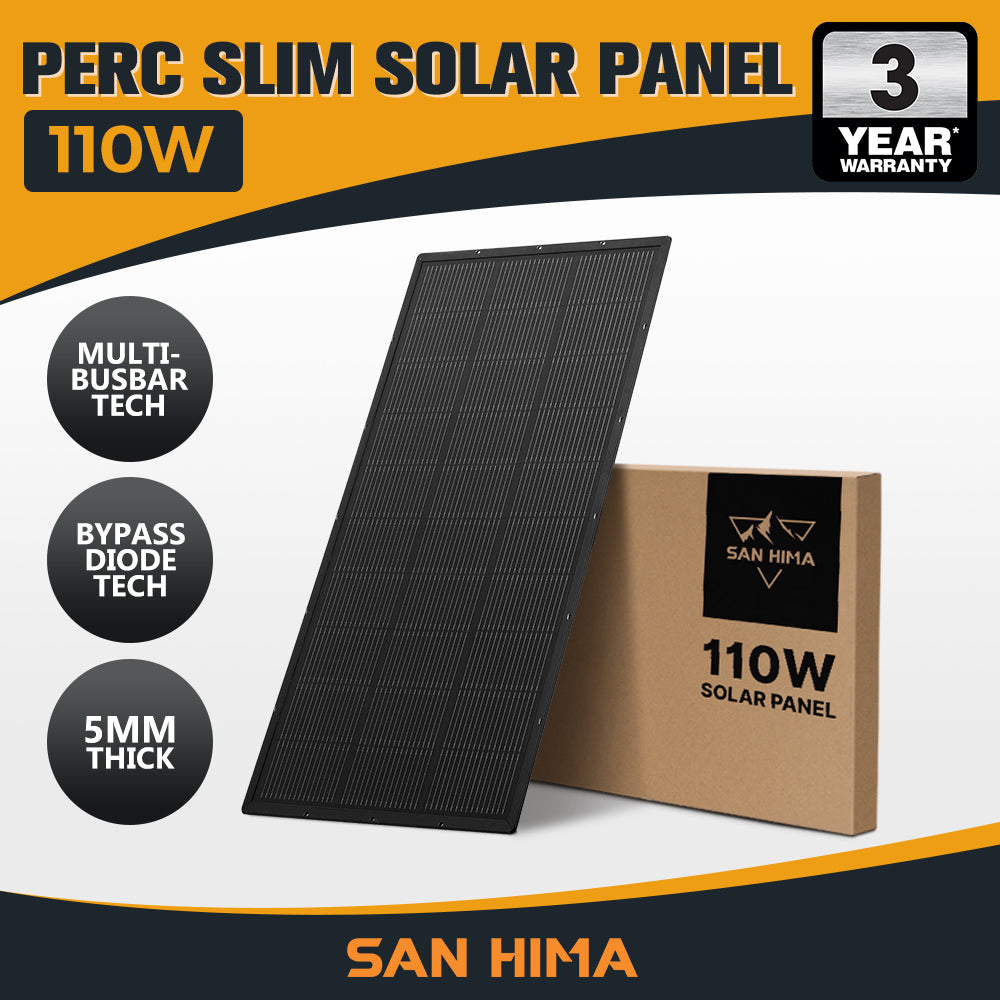 San Hima 110W 170W PERC Solar Panel Kit Mono Multi-busbar Tech Bypass Diode 5MM - Sunyee