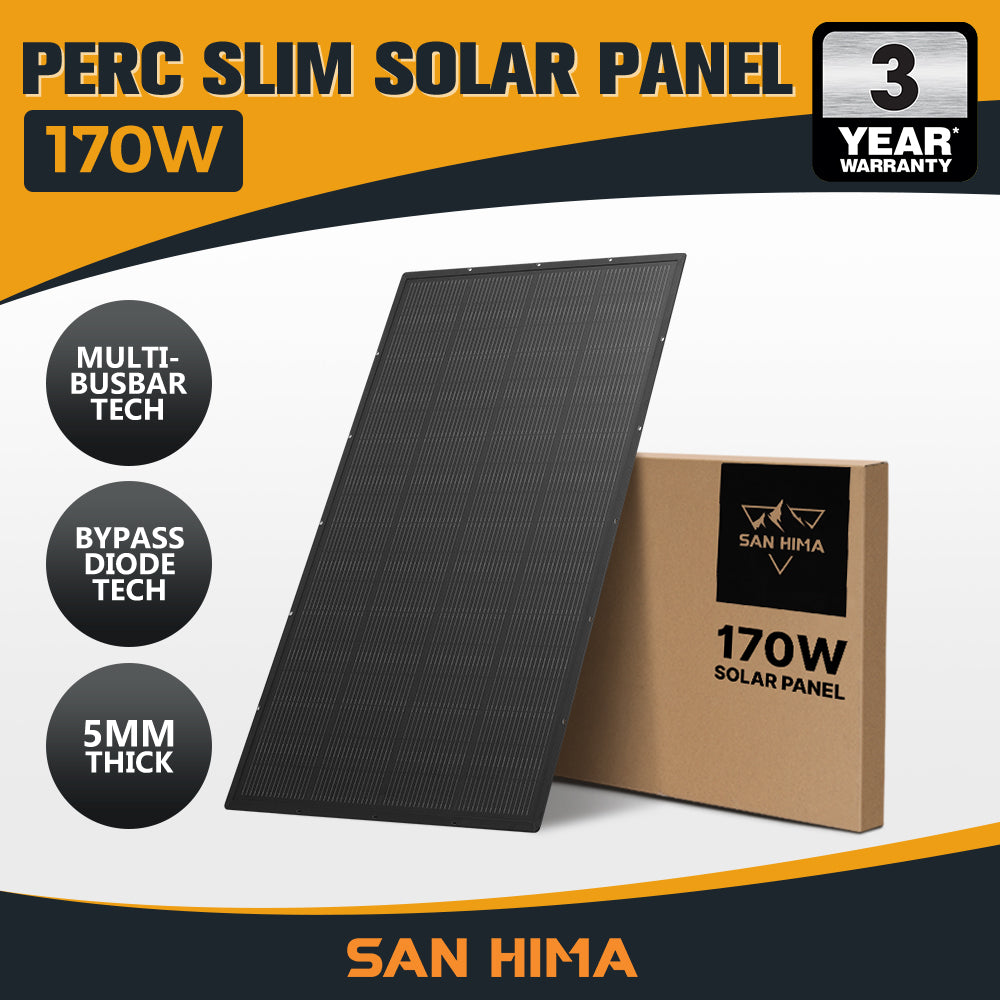 San Hima 110W 170W PERC Solar Panel Kit Mono Multi-busbar Tech Bypass Diode 5MM - Sunyee