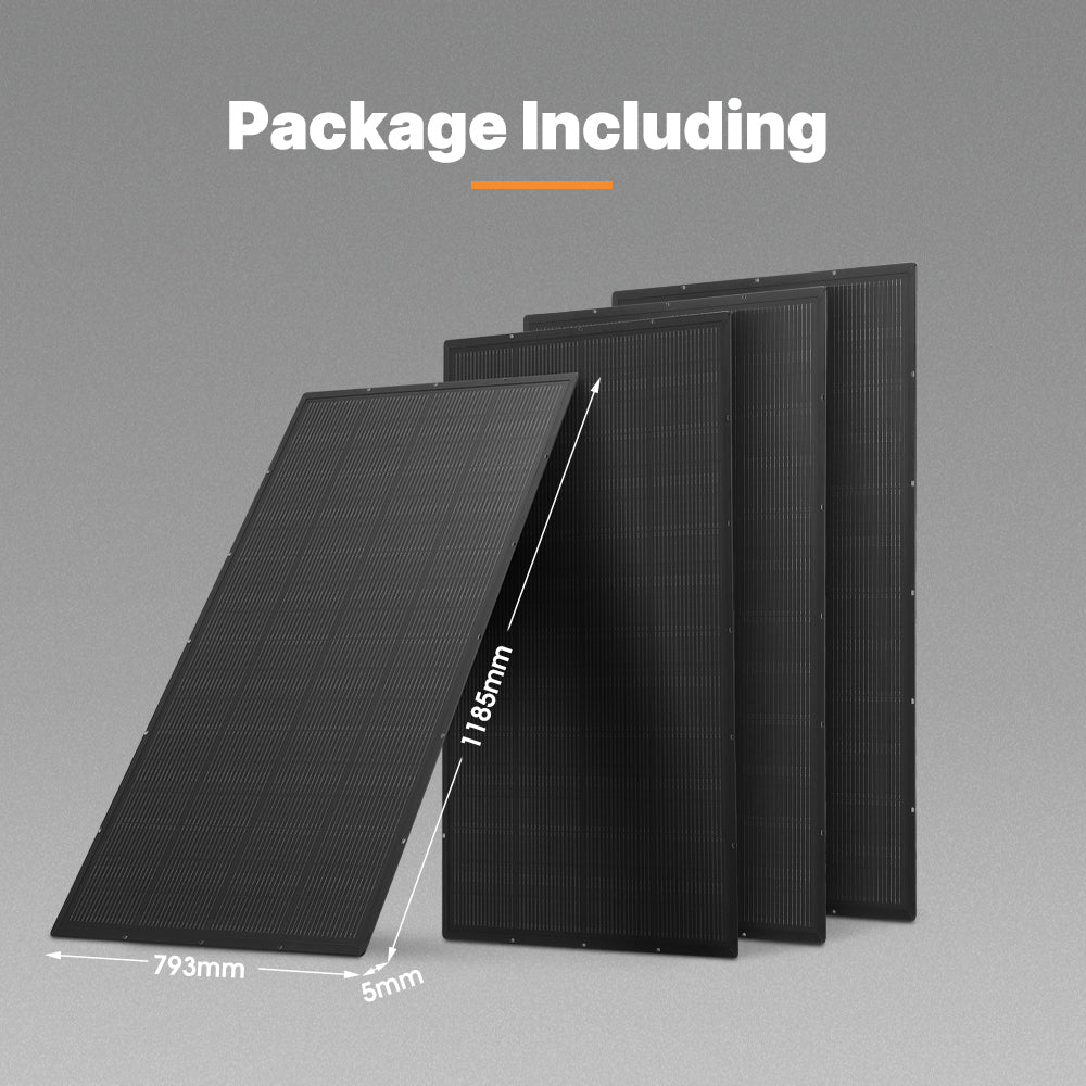 San Hima 4X 170W PERC Solar Panel Kit Mono Multi-busbar Tech Bypass Diode 5MM - Sunyee