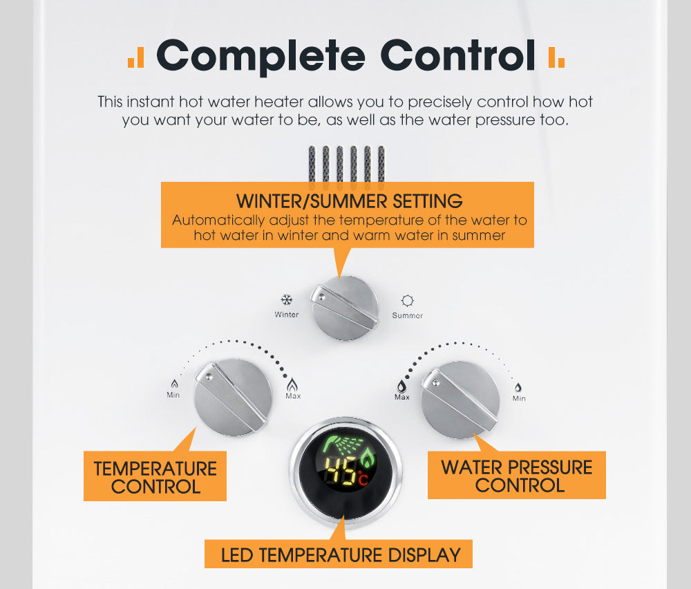 San Hima Portable Gas Hot Water Heater System 8L - Sunyee