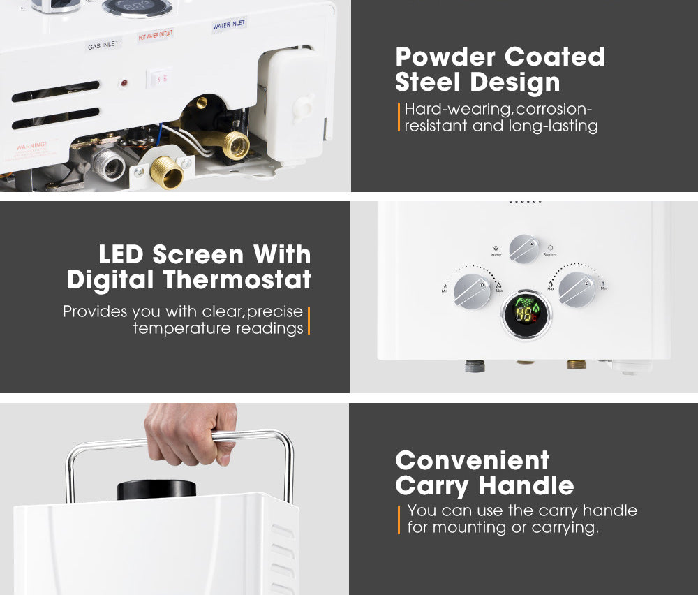 San Hima Portable Gas Hot Water Heater System 8L - Sunyee