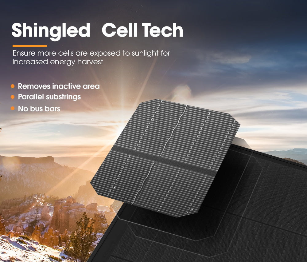 San Hima 200W Solar Panel Kit Mono Shingled Fixed Power Camping Battery Charging - Sunyee