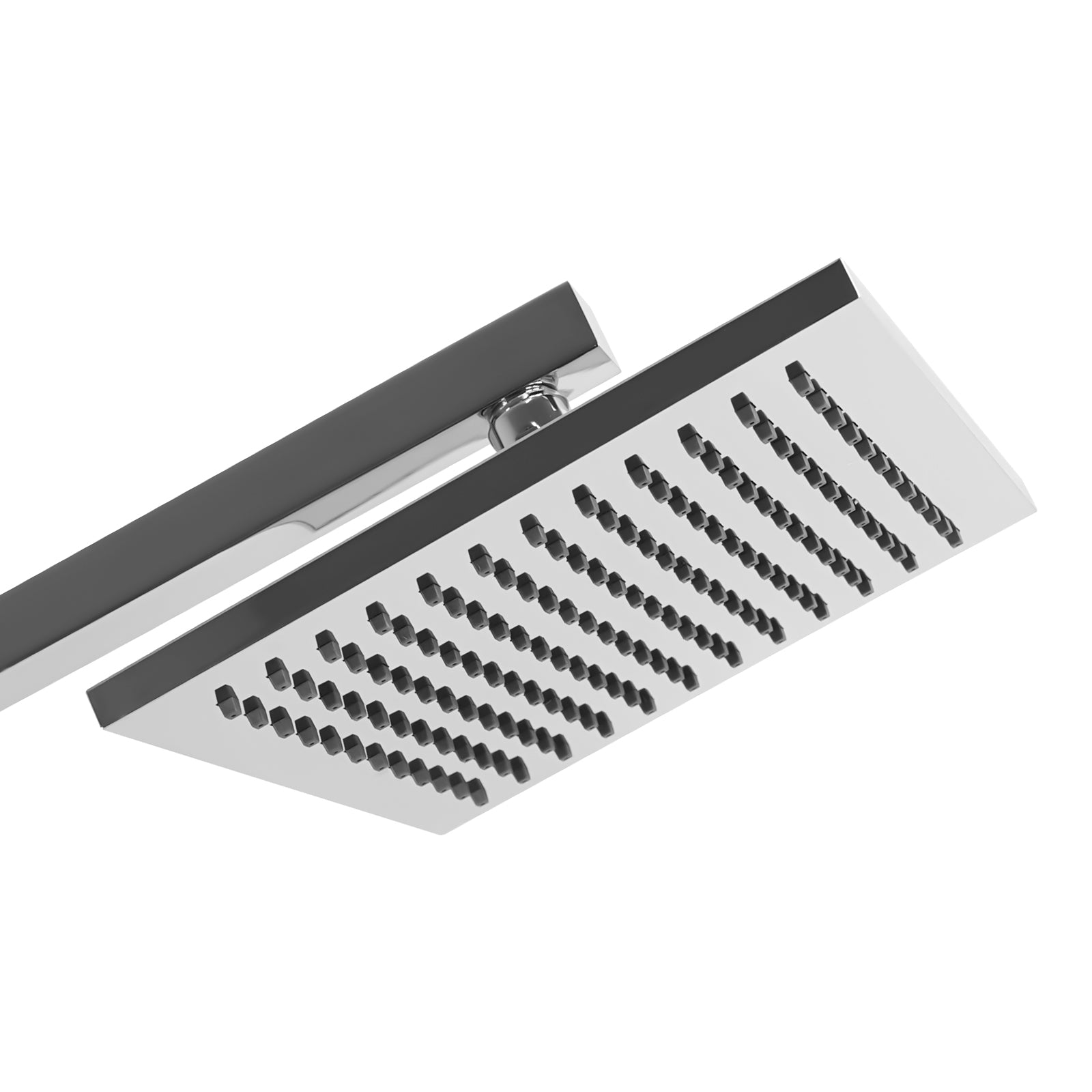 WELS 8" Rain Shower Head Set Handheld Combo Square High Pressure Wall Chrome - Sunyee