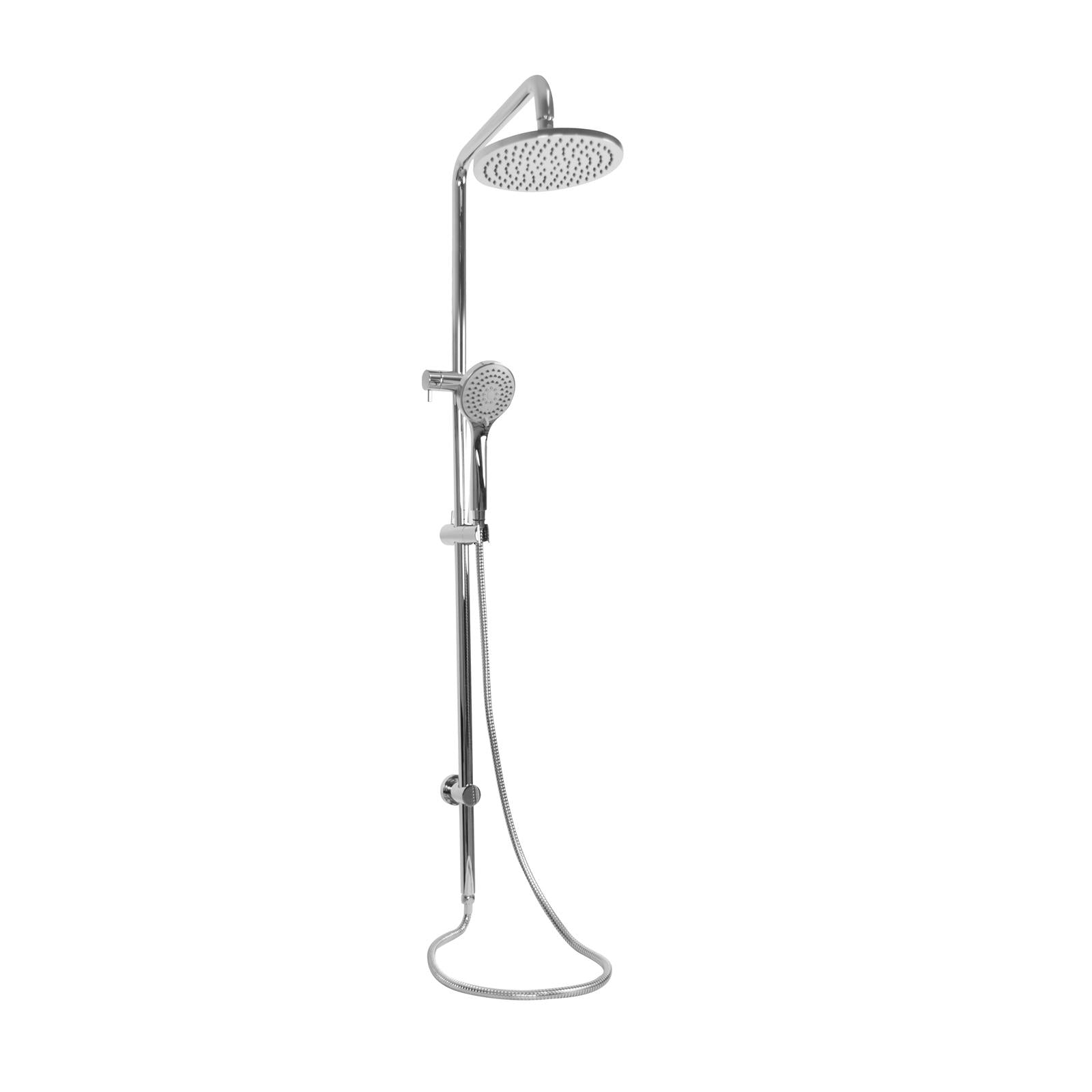 WELS 8" Rain Shower Head Set Handheld Combo Round High Pressure Wall Chrome - Sunyee