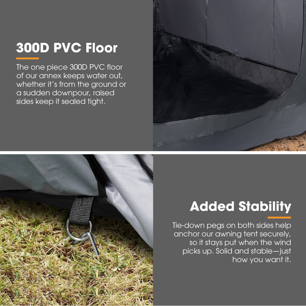 San Hima Car Side Awning 2x2.5m + Awning Tent Portable Waterproof SUV Camping Shade - Sunyee
