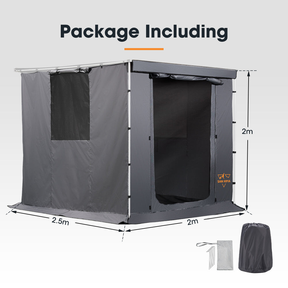 San Hima Car Side Awning 2x2.5m + Awning Tent Portable Waterproof SUV Camping Shade - Sunyee