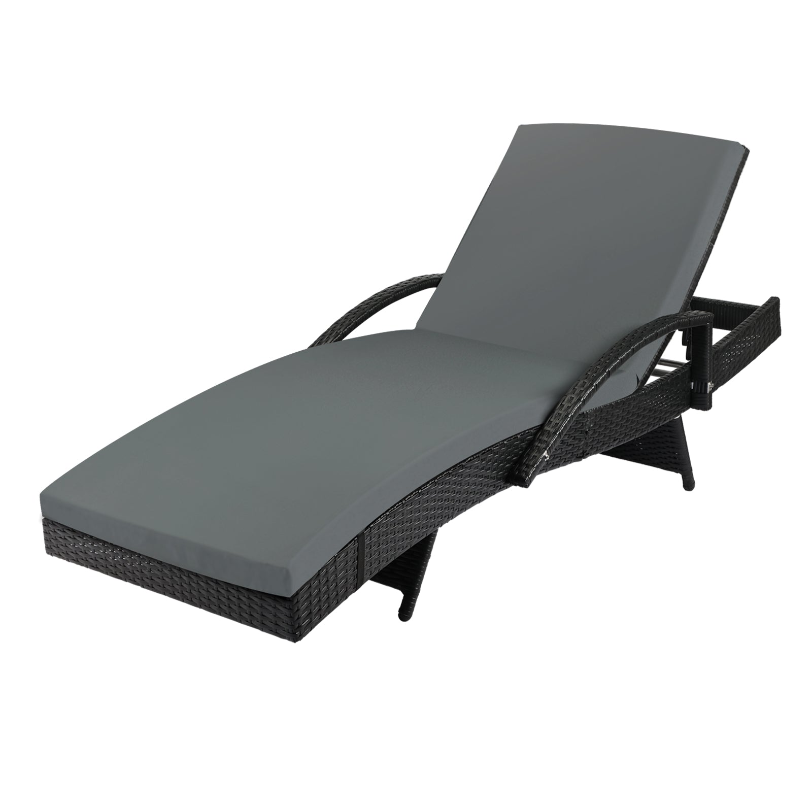 Livsip Sun Lounge Outdoor Wicker Lounger Patio Furniture Rattan Garden Recliners - Sunyee